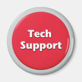 Tech Support Red Panic Button Magneet (Voorkant)