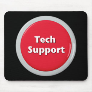 Tech Support Red Panic Button Muismat