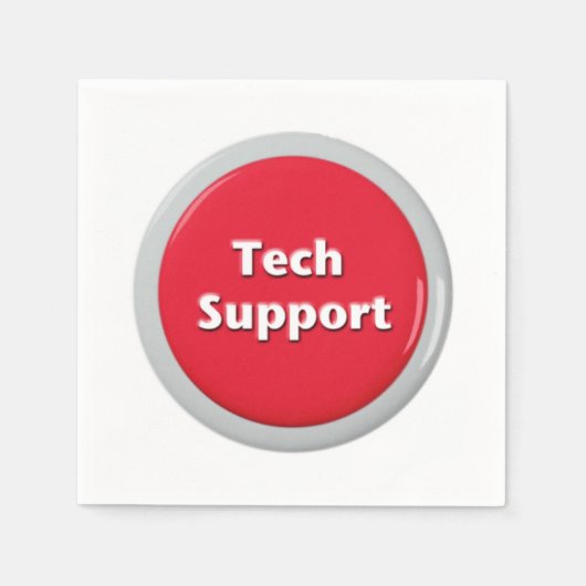 Tech Support Red Panic Button Servet (Voorkant)