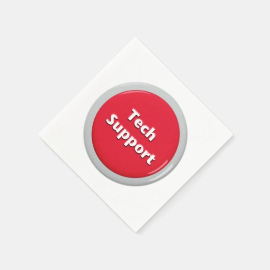 Tech Support Red Panic Button Servet (Hoek)