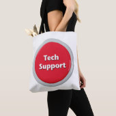 Tech Support Red Panic Button Tote Bag (Dichtbij)