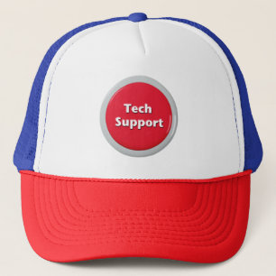 Tech Support Red Panic Button Trucker Pet