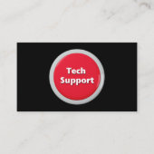 Tech Support Red Panic Button Visitekaartje (Voorkant)