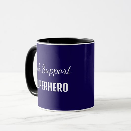 Tech Support Superheld Computer Engineer Humor Mok (Voorkant links)