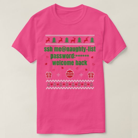 Tech Support Ugly Kerstmis Funny Computer IT Nerd T-shirt (Design voorkant)