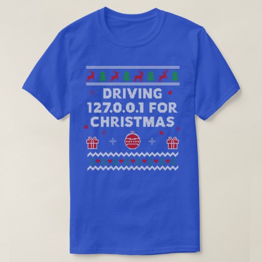 Tech Support Ugly Kerstmis Funny Computer IT Nerd T-shirt (Design voorkant)