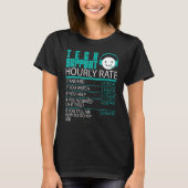 Tech Support Uourly Rate Software Developers Progr T-shirt (Voorkant)