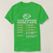 Tech Support Uourly Rate, Tech Computer Geek-cadea T-shirt (Design voorkant)