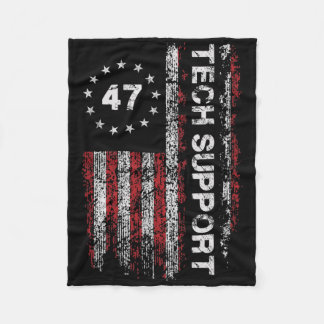 Tech Support Us Vlag Witte Huis Tech Support D.o. Fleece Deken