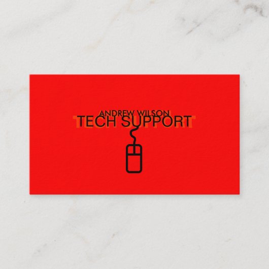 Tech Support Visitekaartje (rode versie) (Voorkant)
