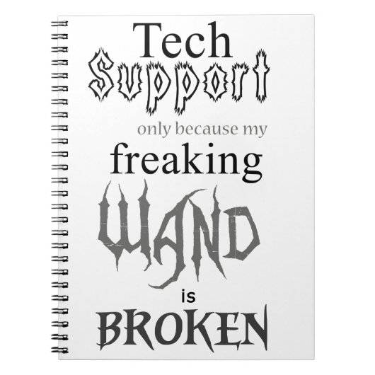 Tech Support Wand Notitieboek (Voorkant)