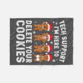 Tech Suprt Christmas Cookies Women Men Funny Chris Fleece Deken (Voorkant (Horizontaal))