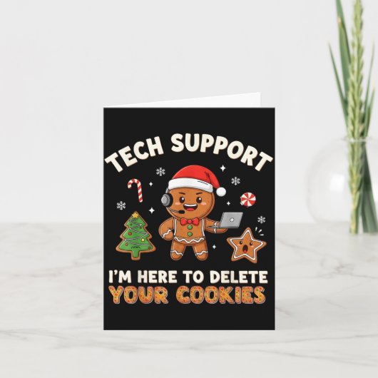 Tech Suprt Christmas Cookies Women Men Funny Chris Kaart (Voorkant)