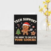 Tech Suprt Christmas Cookies Women Men Funny Chris Kaart (Gele Bloem)