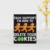 Tech Suprt Christmas Cookies Women Men Funny Chris Kaart (Gele Bloem)