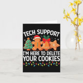 Tech Suprt Christmas Cookies Women Men Funny Chris Kaart (Gele Bloem)
