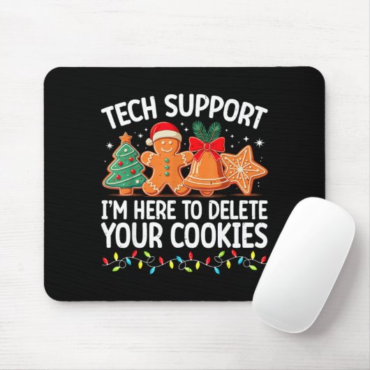 Tech Suprt Christmas Cookies Women Men Funny Chris Muismat (Met muis)