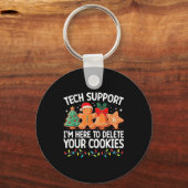 Tech Suprt Christmas Cookies Women Men Funny Chris Sleutelhanger (Voorkant)