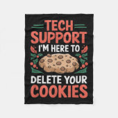 Tech Suprt Christmas Helpdesk Computer Geek Cookie Fleece Deken (Voorkant)