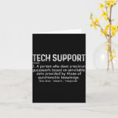 Tech Suprt Definition Tee Funny It Computer Nerd T Kaart (Gele Bloem)