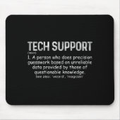 Tech Suprt Definition Tee Funny It Computer Nerd T Muismat (Voorkant)