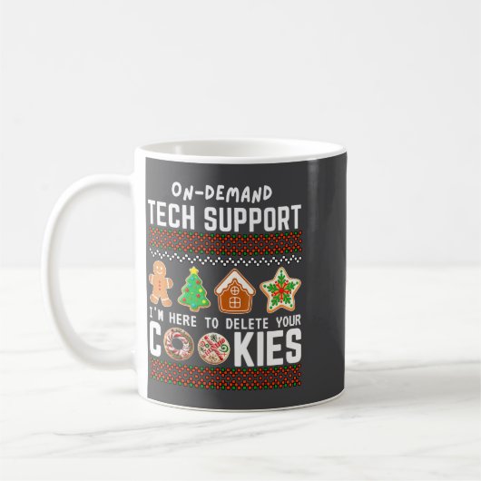Tech Suprt Delete Cookies Funny Design Christmas P Koffiemok (Links)