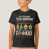 Tech Suprt Delete Cookies Funny Design Christmas P T-shirt (Voorkant)