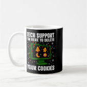 Tech Suprt Delete Your Cookies Men Ugly Christmas Koffiemok (Links)