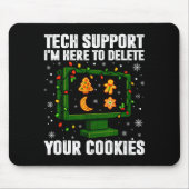 Tech Suprt Delete Your Cookies Men Ugly Christmas Muismat (Voorkant)