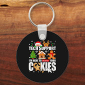 Tech Suprt Delete Your Cookies Men Ugly Christmas  Sleutelhanger (Voorkant)
