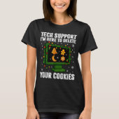 Tech Suprt Delete Your Cookies Men Ugly Christmas  T-shirt (Voorkant)