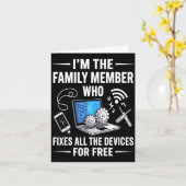 Tech Suprt Design For Men, Boys, Dad. Funny Meme  Kaart (Gele Bloem)