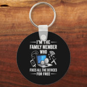 Tech Suprt Design For Men, Boys, Dad. Funny Meme  Sleutelhanger (Voorkant)