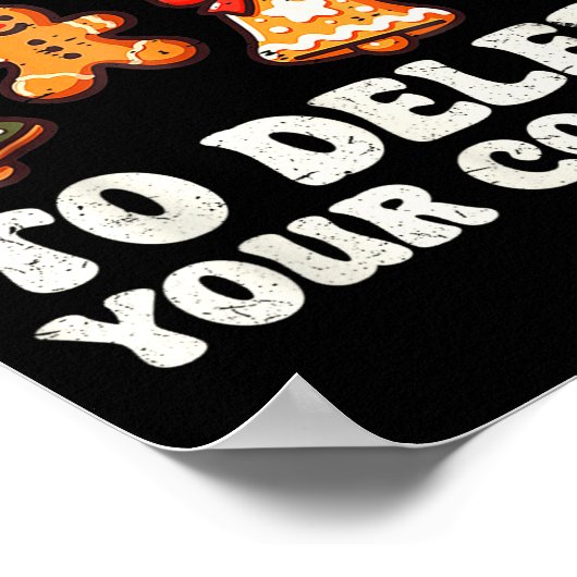 Tech Suprt Here To Delete Cookies Gingerbread Teac Poster (Hoek)