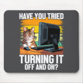 Tech Suprt Humor I Cat Engineer Computer It Guy  Muismat (Voorkant)