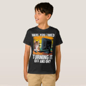 Tech Suprt Humor I Cat Engineer Computer It Guy  T-shirt (Voorkant volledig)
