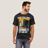 Tech Suprt Humor I Cat Engineer Computer It Guy  T-shirt (Voorkant volledig)