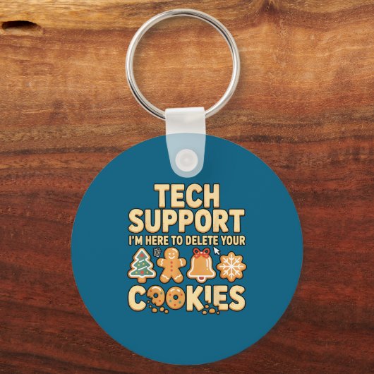 Tech Suprt I'm Here To Delete Your Cookies Christm Sleutelhanger (Voorkant)