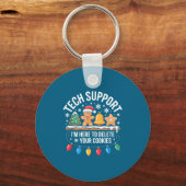 Tech Suprt Im Here To Delete Your Cookies Christma Sleutelhanger (Voorkant)