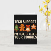 Tech Suprt I'm Here To Delete Your Cookies Men Fun Kaart (Gele Bloem)