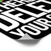 Tech Suprt I'm Here To Delete Your Cookies Men Fun Poster (Hoek)