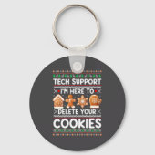 Tech Suprt I'm Here To Delete Your Cookies Ugly Ch Sleutelhanger (Voorkant)