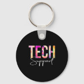 Tech Suprt Tie Dye Back To School Women Appreciati Sleutelhanger (Voorkant)