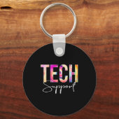 Tech Suprt Tie Dye Back To School Women Appreciati Sleutelhanger (Voorkant)