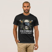 Tech Syndicate Trainingskamp Schedel Cyberpunk VR T-shirt (Voorkant volledig)