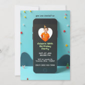 Tech-thema Smartphone Gepersonaliseerde Verjaardag Kaart (Voorkant)