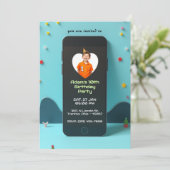 Tech-thema Smartphone Gepersonaliseerde Verjaardag Kaart (Staand voorkant)