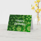 Tech Thema Verjaardag Kaart (Gele Bloem)