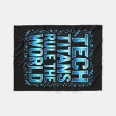 Tech Titans Rule Funny Big Technology Satire Wer G Fleece Deken (Voorkant (Horizontaal))