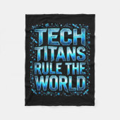 Tech Titans Rule Funny Big Technology Satire Wer G Fleece Deken (Voorkant)